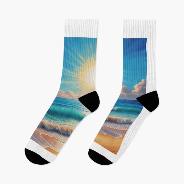 Aperçu de l'œuvre Serene Beachscape - Peinture numérique créée et vendue par eprojetoas.
