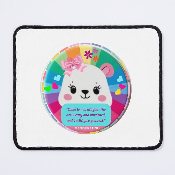 Item preview, Cute Bear Design with Matthew 11:28 Verse: "Come to me, all you who are weary and burdened, and I will give you rest." designed and sold by mileysamir7.