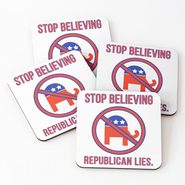 Item preview, Stop believing Republican lies  designed and sold by Rachel the Artist .