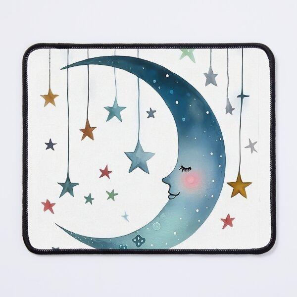 Item preview, Whimsical moon and stars designed and sold by LittleTwichArt.