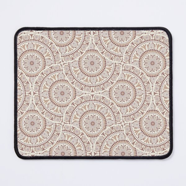 Item preview, Warm Neutrals Cafe Ombre Dot Mandala Art Deco Fans designed and sold by Triplicate Limited.