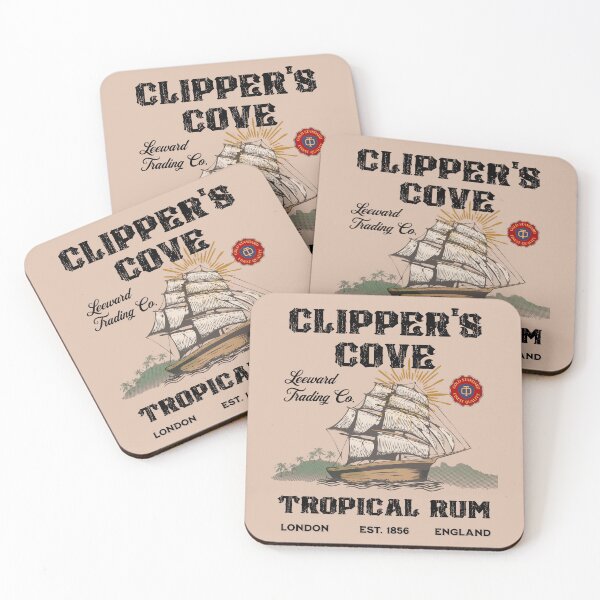 Item preview, Clipper's Cove Tropical Rum Imagined Vintage Advert Logo designed and sold by PrintFanDesign.