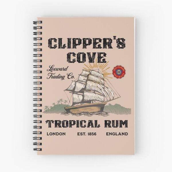Item preview, Clipper's Cove Tropical Rum Imagined Vintage Advert Logo designed and sold by PrintFanDesign.