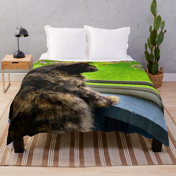 Item preview, Cat Watches Cardinal At Window, brushed art designed and sold by kristalcurt.