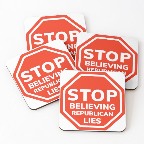 Item preview, Stop believing Republican lies  designed and sold by Rachel the Artist .