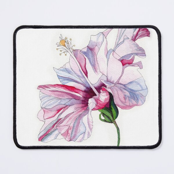 Item preview, Pink Hibiscus Flower in watercolor designed and sold by esvb.