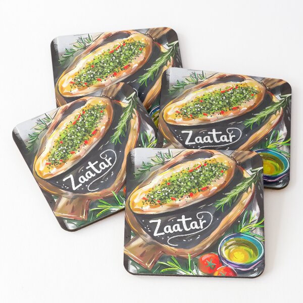 Item preview, Zaatar Delight: Savor the Aromatic, Herbaceous Flavors of Authentic Middle Eastern Manakeesh مناقيش زعتر زيت زيتون designed and sold by FUNqoosh.