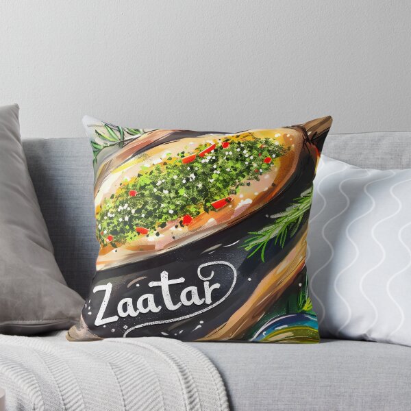 Item preview, Zaatar Delight: Savor the Aromatic, Herbaceous Flavors of Authentic Middle Eastern Manakeesh مناقيش زعتر زيت زيتون designed and sold by FUNqoosh.