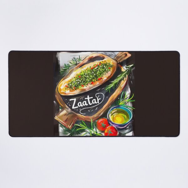 Item preview, Zaatar Delight: Savor the Aromatic, Herbaceous Flavors of Authentic Middle Eastern Manakeesh مناقيش زعتر زيت زيتون designed and sold by FUNqoosh.