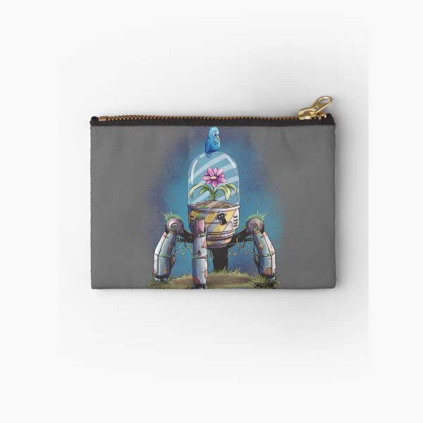 Item preview, Forgotten Robot Preserving a Flower - Cute Sci-Fi Cartoon Illustration designed and sold by SrGeeOh.