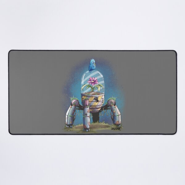 Item preview, Forgotten Robot Preserving a Flower - Cute Sci-Fi Cartoon Illustration designed and sold by SrGeeOh.