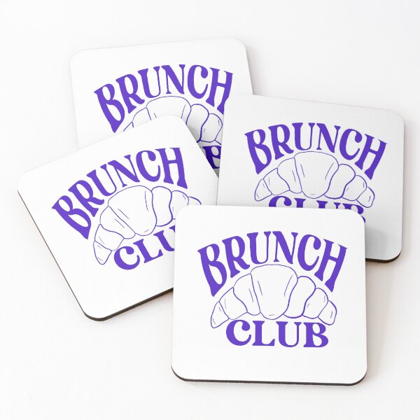 Item preview, Croissant brunch club blue print designed and sold by SophieLogan.