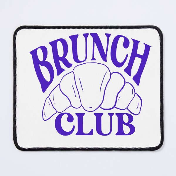 Item preview, Croissant brunch club blue print designed and sold by SophieLogan.