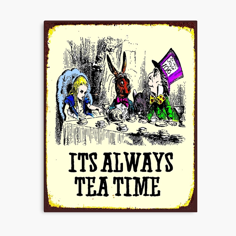 ALICE in WONDERLAND : Vintage Mad Hatters Tea Party Print