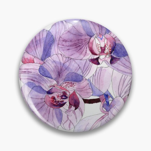Item preview, Original Watercolour painting of Pink and Lilac Orchids designed and sold by esvb.