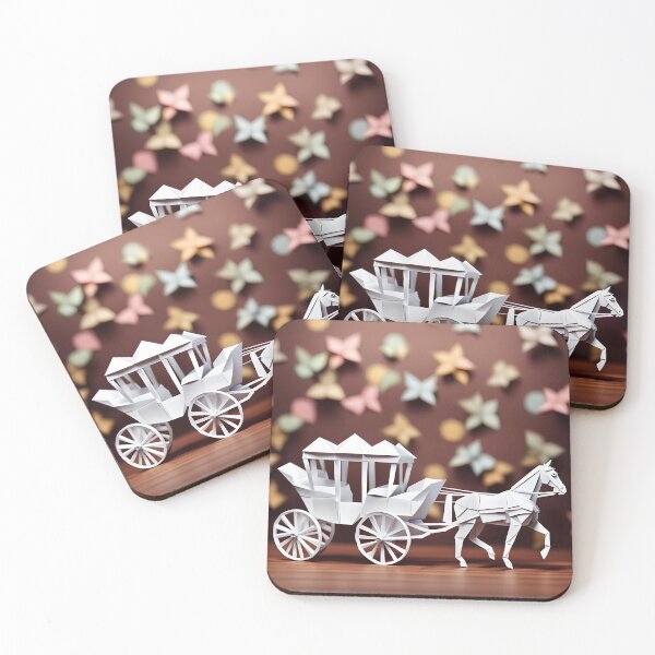 Item preview, Origami Art - Timeless Elegance: Regency Horse Drawn Carriage designed and sold by ArtfulFolds.