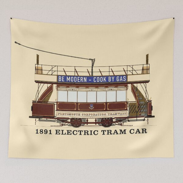 Item preview, Old 1891 Electric Tram Car Diagram designed and sold by Maljonic.