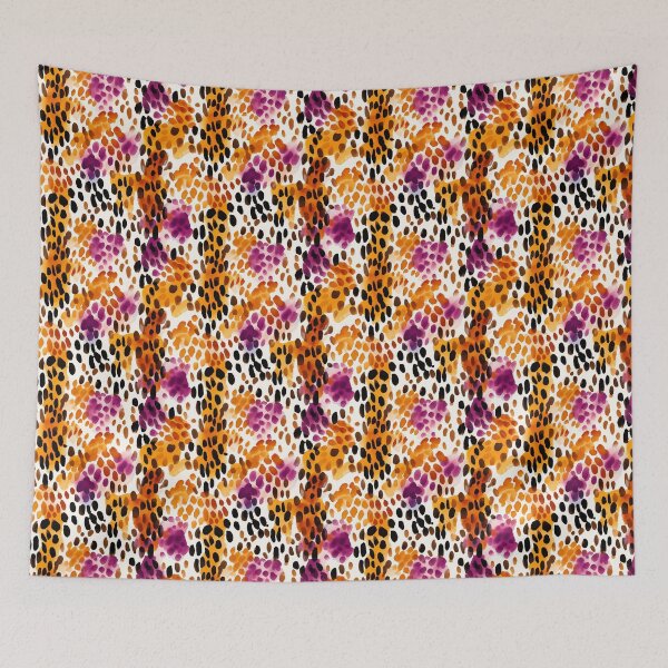Item preview, Watercolour colourful leopard stains pattern designed and sold by 1enchik.