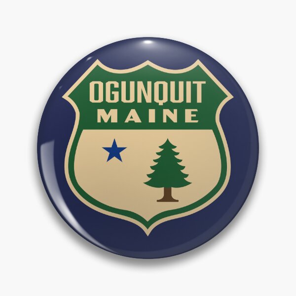Item preview, Vintage Ogunquit Maine Pine Tree Shield designed and sold by deadmansupplyco.