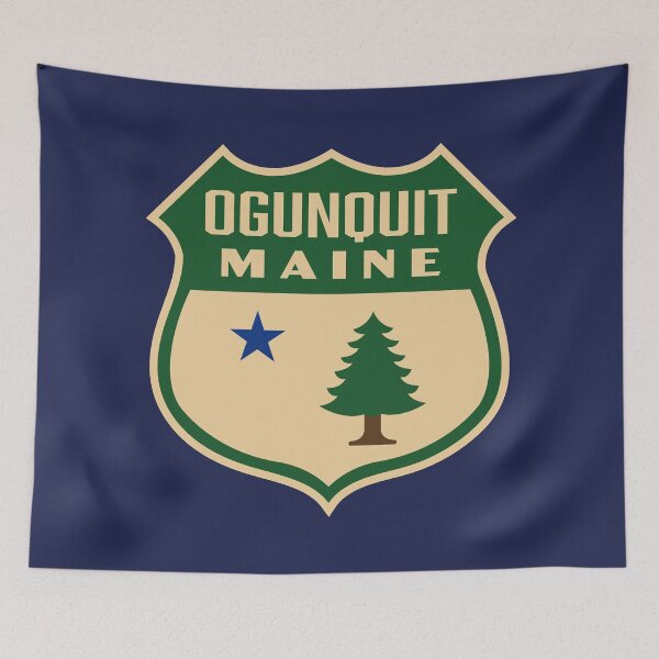 Item preview, Vintage Ogunquit Maine Pine Tree Shield designed and sold by deadmansupplyco.