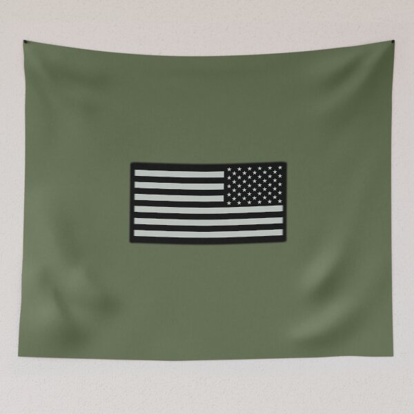 Item preview, IR U.S. Flag on Military Green Background designed and sold by Jared Davies.