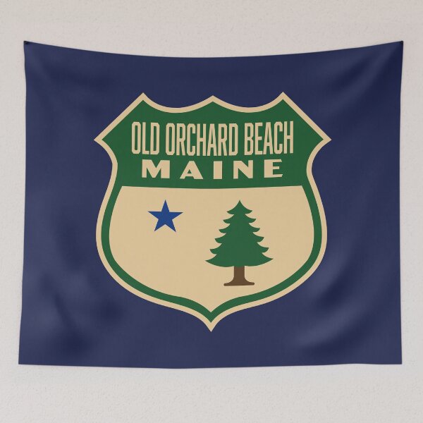Item preview, Vintage Old Orchard Beach Maine Pine Tree Shield designed and sold by deadmansupplyco.