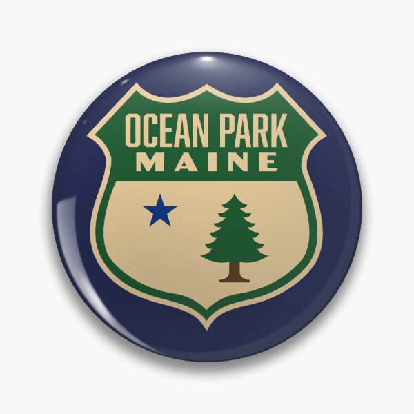 Item preview, Vintage Ocean Park Maine Pine Tree Shield designed and sold by deadmansupplyco.