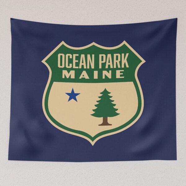 Item preview, Vintage Ocean Park Maine Pine Tree Shield designed and sold by deadmansupplyco.