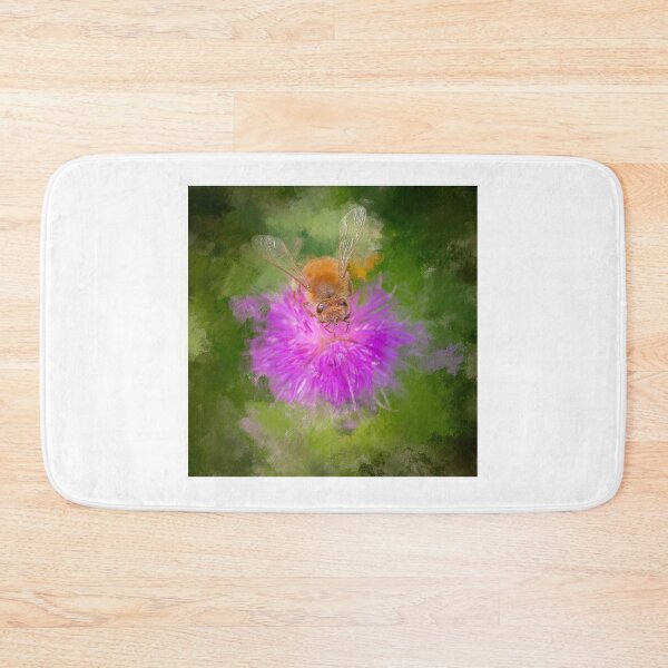 Item preview, Bee on a Thistle Impressionistic Painting designed and sold by vagabondgal.