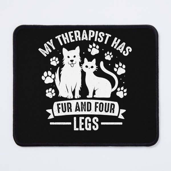 Item preview, My Therapist Has Fur and Four Legs Pet Animal Rescue designed and sold by Crush Retro®.