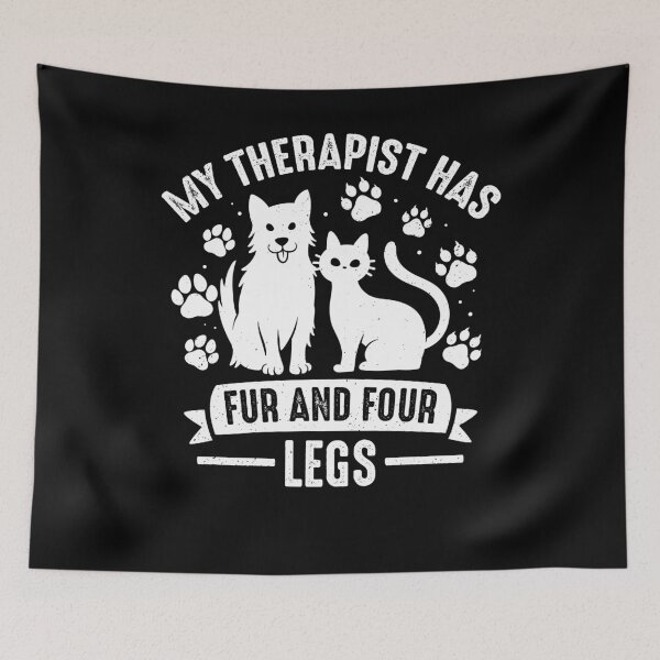 Item preview, My Therapist Has Fur and Four Legs Pet Animal Rescue designed and sold by Crush Retro®.