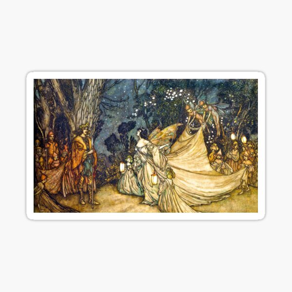 Item preview, Titania and Oberon Meet - Midsummer Night's Dream - Arthur Rackham designed and sold by forgottenbeauty.