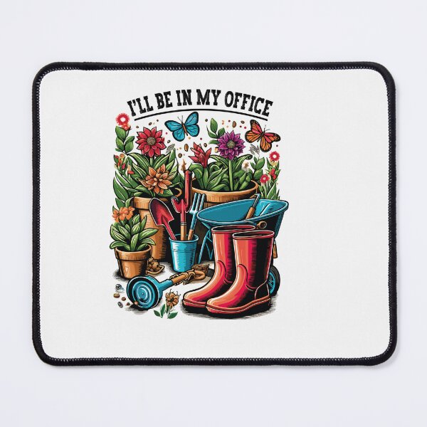 Item preview, Gardener's Office: Vibrant Garden Tools and Flowers Illustration designed and sold by Opheli-awould.