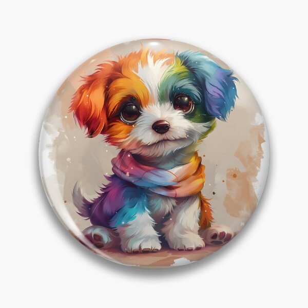 Item preview,  Pirate Little Dog cute and rainbow color, There is a cloth tied over the head. designed and sold by CHOKCHAIVONGDEE.