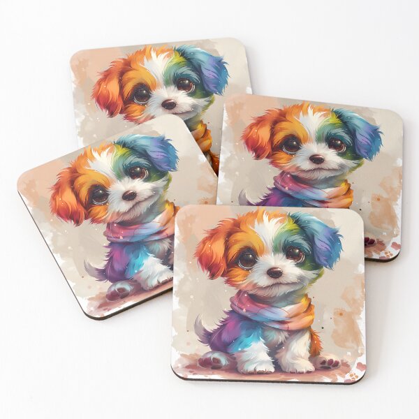 Item preview,  Pirate Little Dog cute and rainbow color, There is a cloth tied over the head. designed and sold by CHOKCHAIVONGDEE.