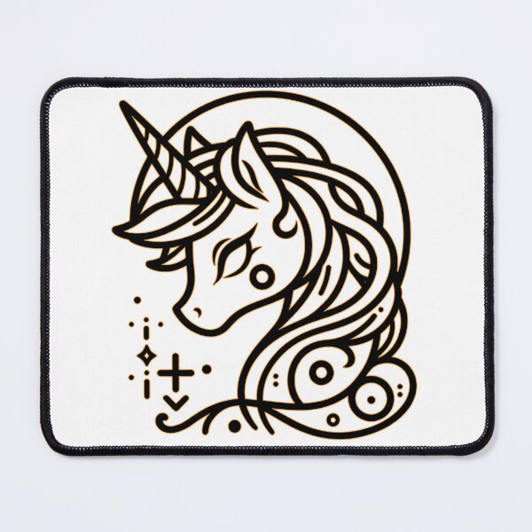 Item preview, Elegant Fantasy Minimalist Unicorn designed and sold by Dynke.