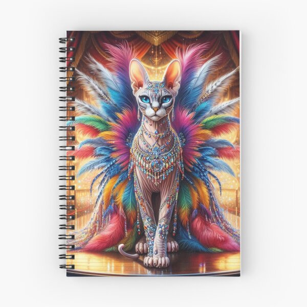Item preview, feathered cat designed and sold by Elrincondeabi.