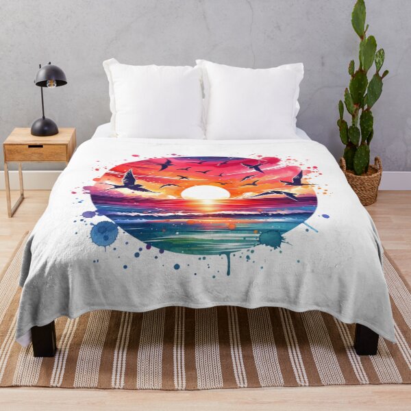 Item preview, Sunset with Birds Illustration designed and sold by JesNoh.