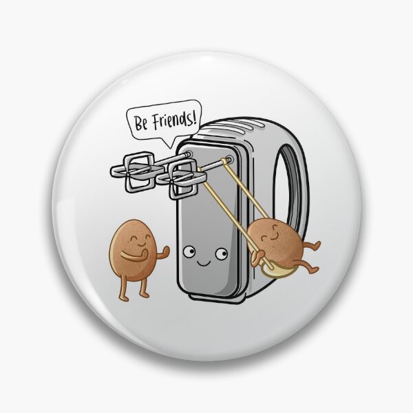 Item preview, A friendship between two eggs and an electric hand whisk! designed and sold by BaldandBold.