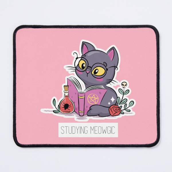 Item preview, Studying meowgic #CatGifts #CatLady #CatMom #CatDad #CatLife designed and sold by Anna Halasek.