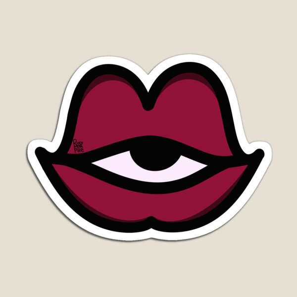 Item preview, I'm Seeing You - Lips with an Eye - Doodle designed and sold by rikymorphe.
