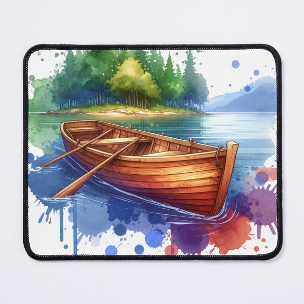 Item preview, Canoe on a Lake Illustration designed and sold by JesNoh.
