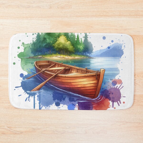 Item preview, Canoe on a Lake Illustration designed and sold by JesNoh.