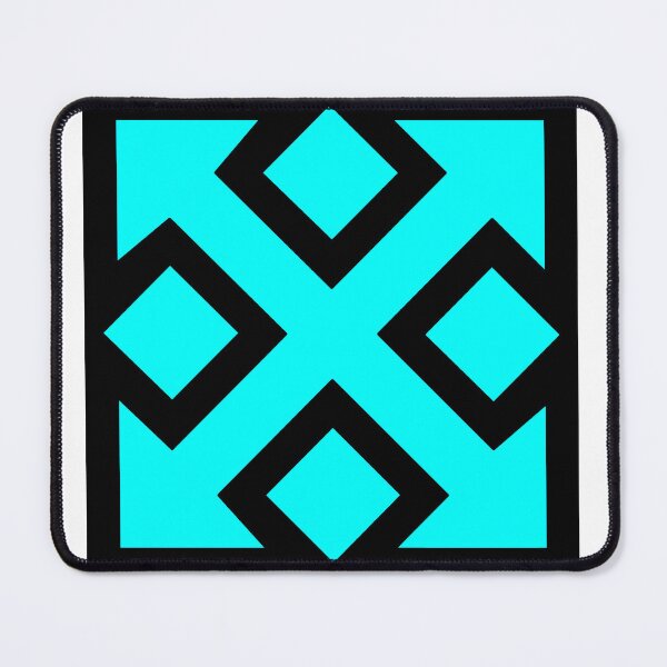 Item preview, Four Square Arrows Aqua on Black designed and sold by Greenwood2112.