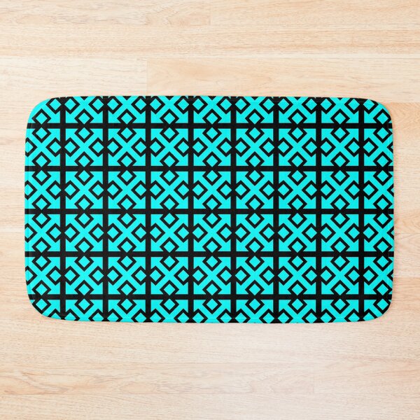 Item preview, Four Square Arrows Aqua on Black designed and sold by Greenwood2112.