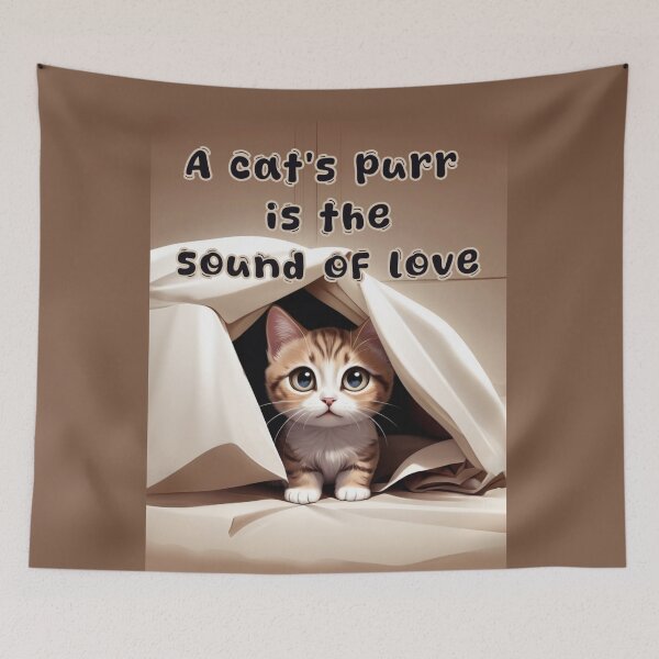 Item preview, A Cat's Purr is the Sound of Love Cute Baby Kitty  designed and sold by La Loca.