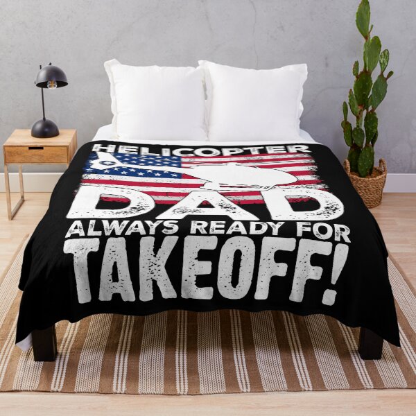 Item preview, USA Flag Helicopter Dad Always Ready For Takeoff Funny Helicopter Parent designed and sold by Smix Pixels.