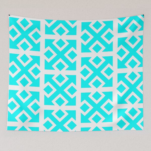 Item preview, Four Square Arrows Aqua on White designed and sold by Greenwood2112.