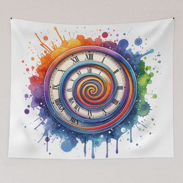 Item preview, Spiral Clock Illustration designed and sold by JesNoh.
