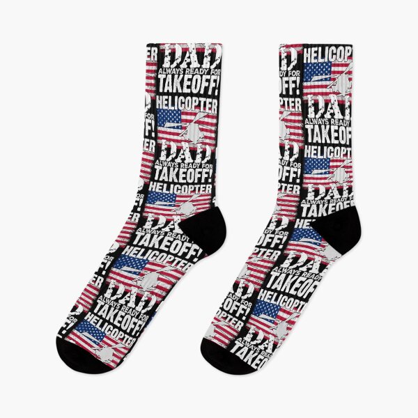 Item preview,  USA Flag Helicopter Dad Always Ready For Takeoff Funny Helicopter Parent   designed and sold by Smix Pixels.
